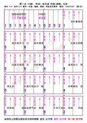 光良第一次五线谱钢琴弹唱教学，双手简谱与指法详解