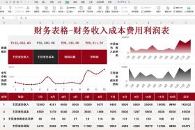 财务表格-财务收入成本费用利润表